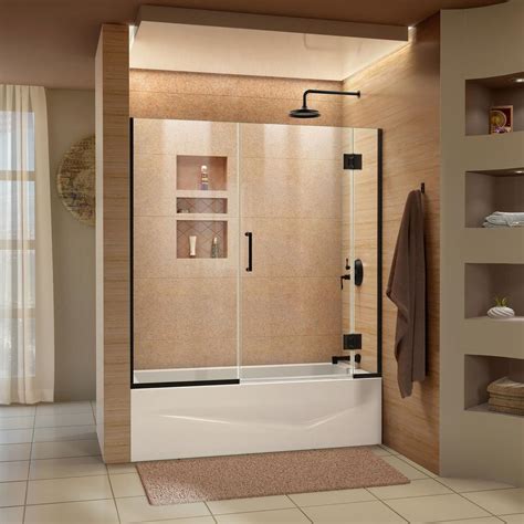 hinged frameless tub door